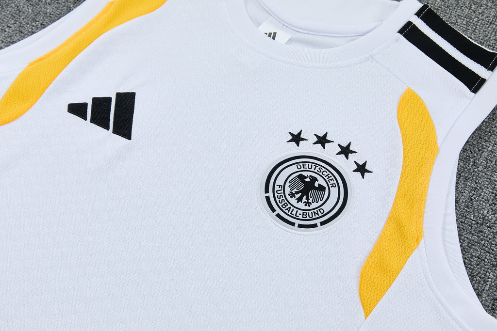 Germany 2026-27 Sleeveless Training Set Men Soccer Kit – White