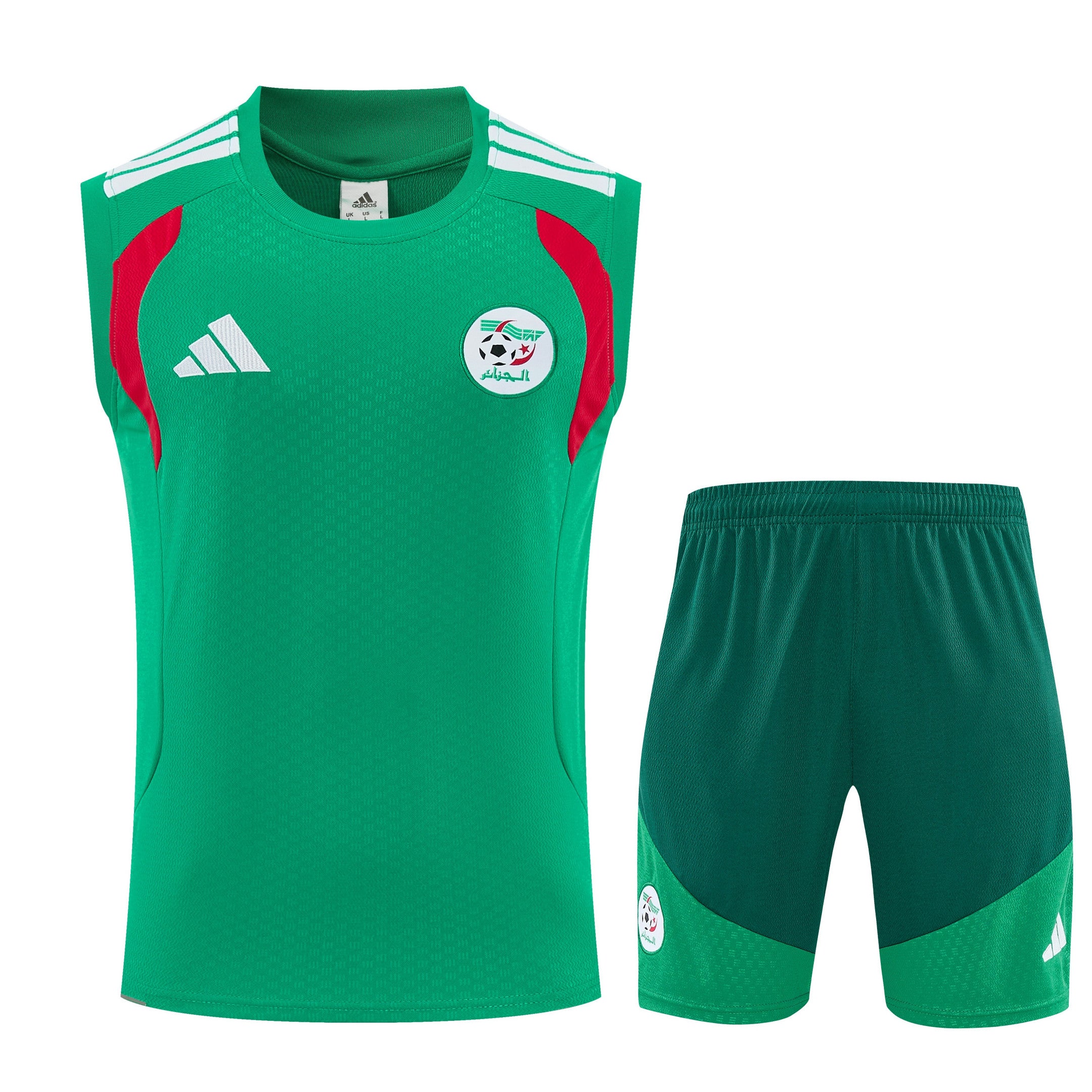 Algeria 2026-27 Sleeveless Training Set Men Soccer Kit – Green