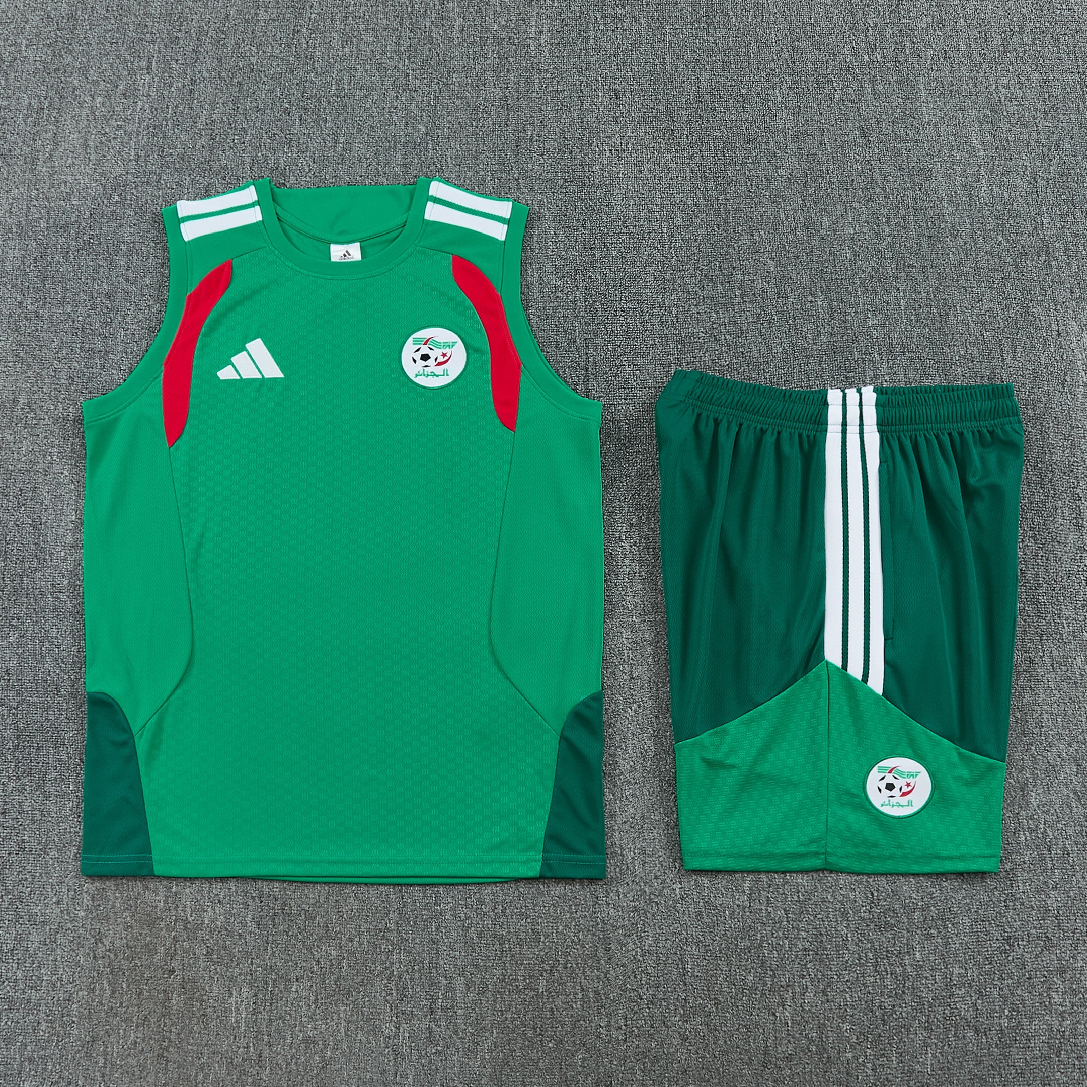 Algeria 2026-27 Sleeveless Training Set Men Soccer Kit – Green