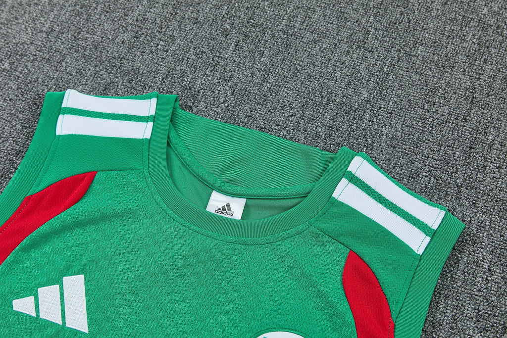Algeria 2026-27 Sleeveless Training Set Men Soccer Kit – Green
