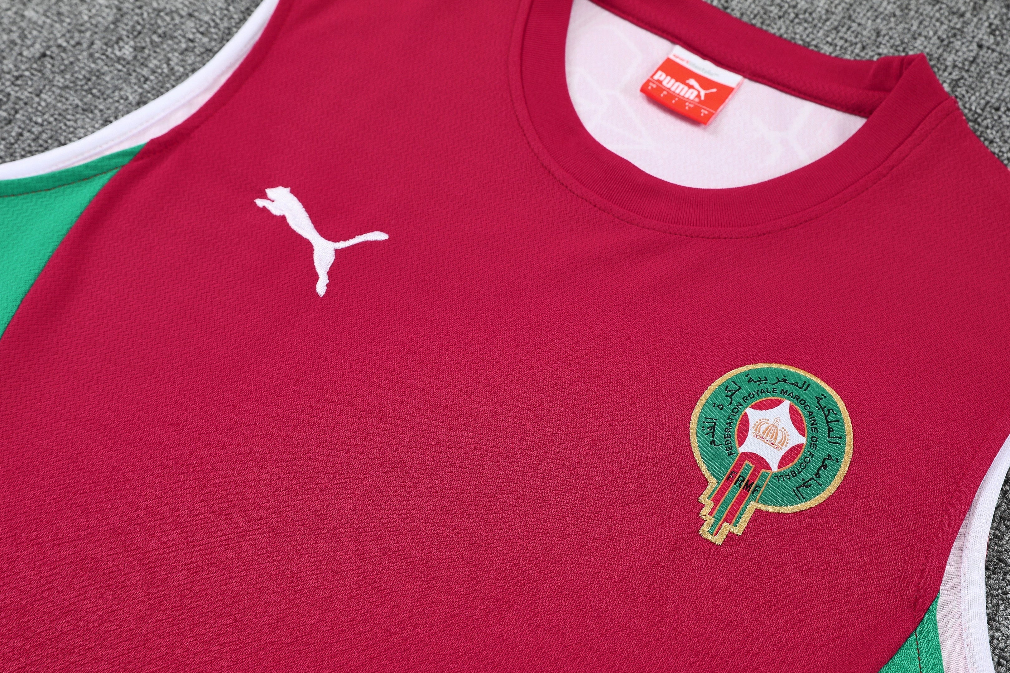 Morocco 2026-27 Sleeveless Training Set Men Soccer Kit – Red