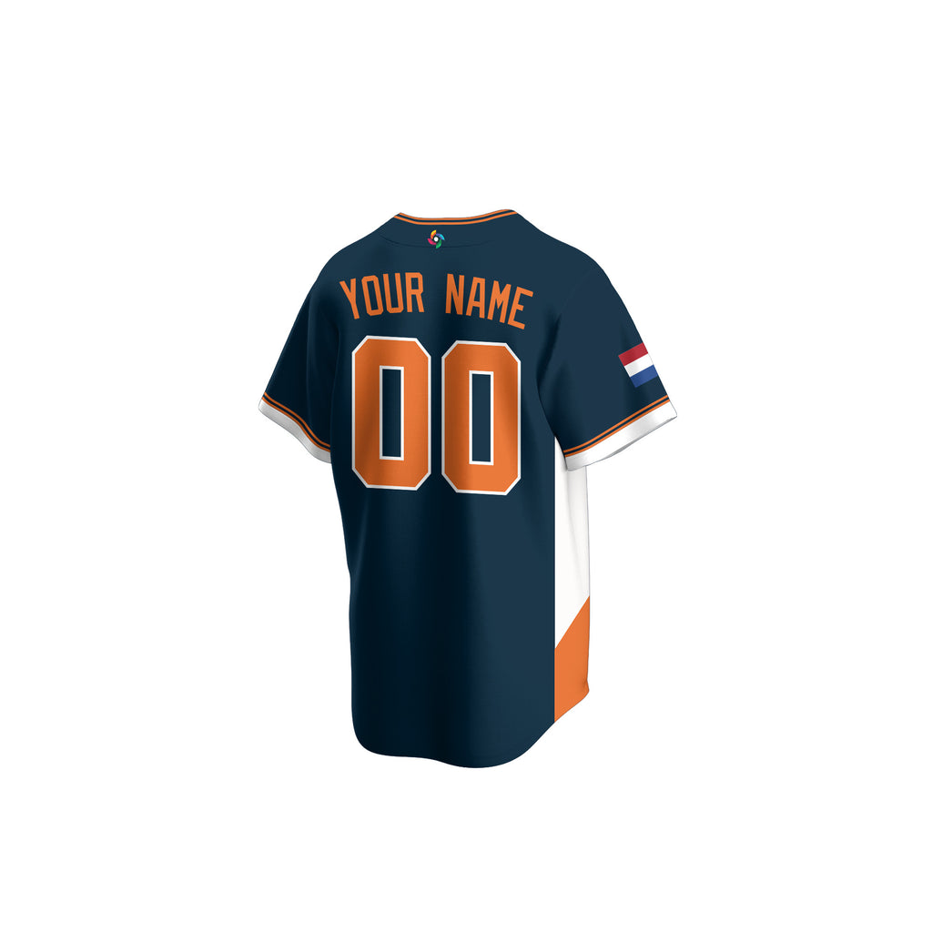 Netherland 2026 World Baseball Classic Road Youth Jersey - Customized - Navy