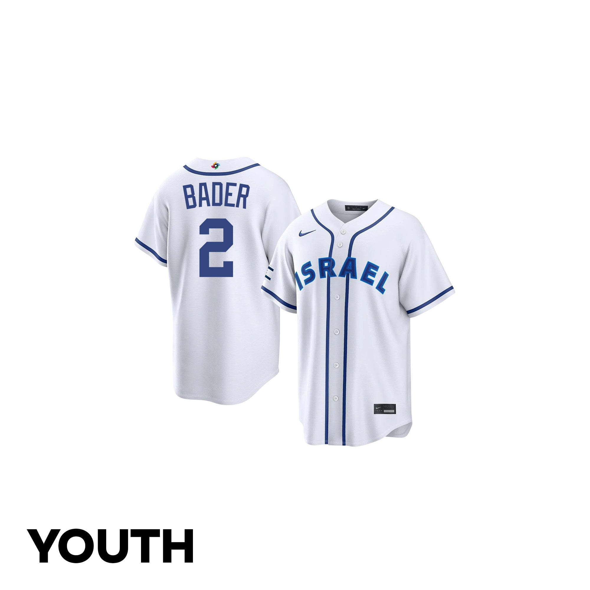 Harrison Bader 2 Netherland 2026 World Baseball Classic Road Youth Jersey - White