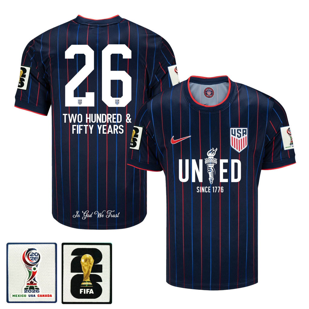 USMNT 2026 Men Away Jersey – United Since 1776 America 250 Patriotic Jersey
