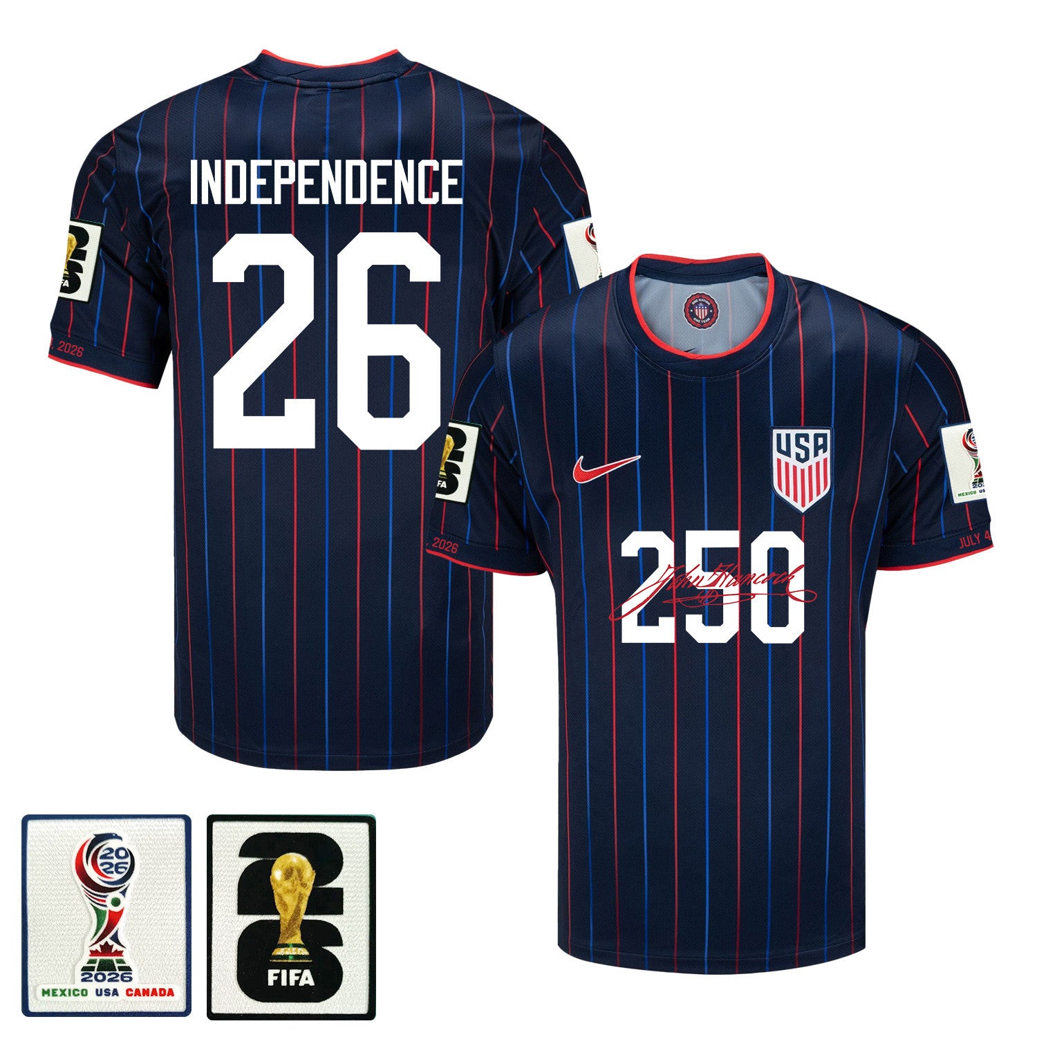 USMNT 2026 Away Soccer Jersey - Independence 26 Patriotic July 4th - Men