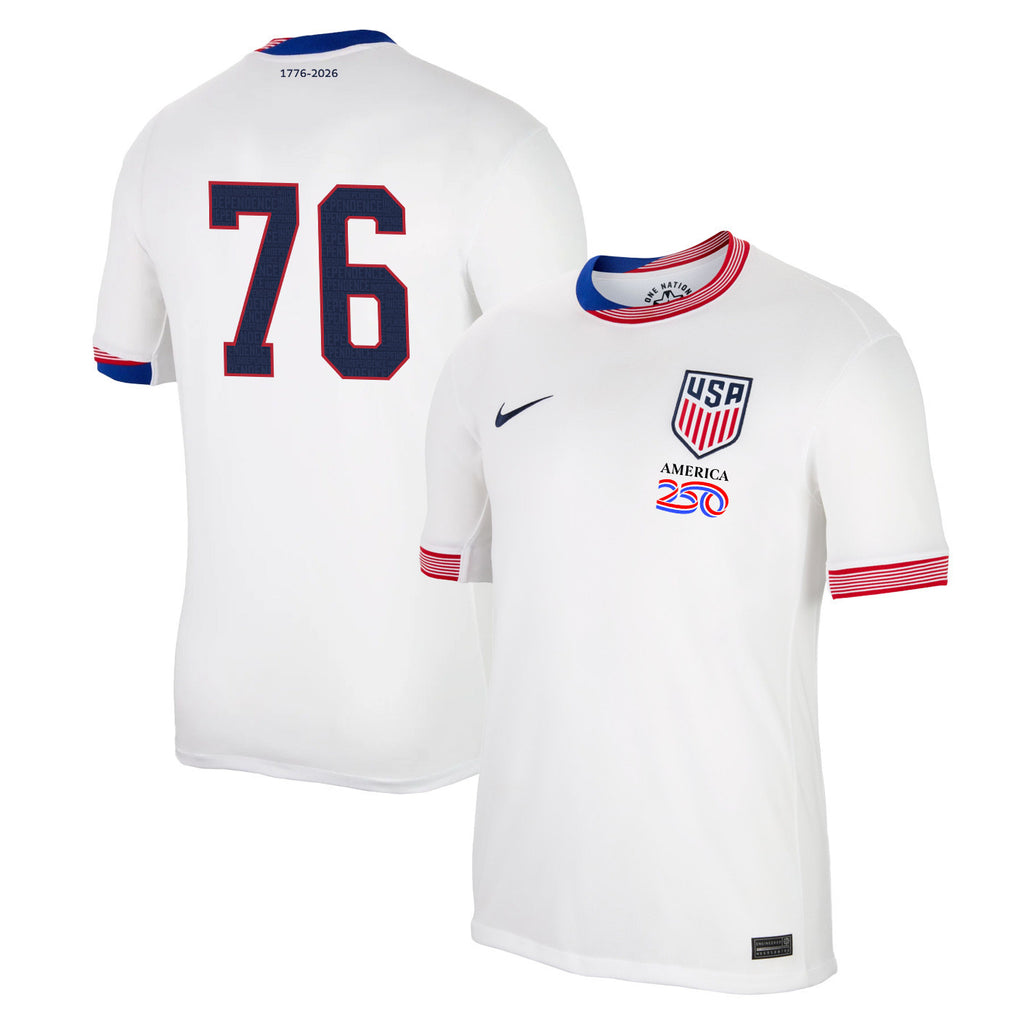 USMNT 2026 Home Soccer Jersey - Patriotic Pinstripe Independence Heritage Design - Men