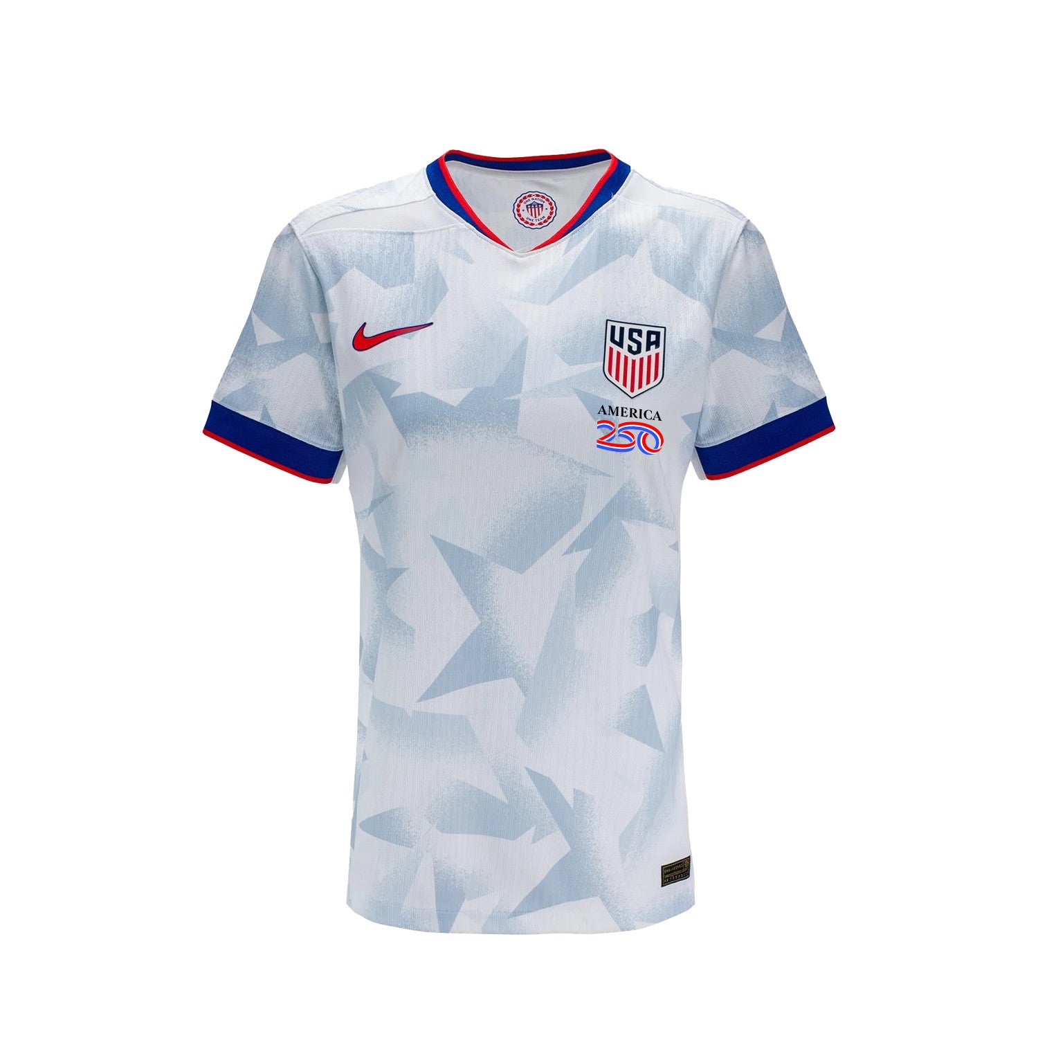 USMNT 2026 Home White Soccer Jersey - Patriotic Pinstripe Independence Heritage Design - Men