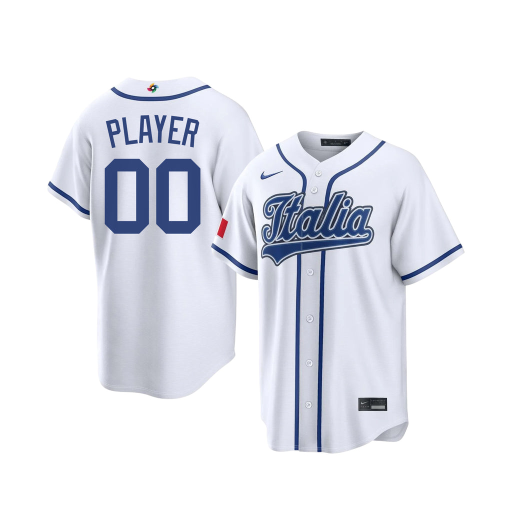 Italia 2026 World Baseball Classic Home Jersey - Customized - White