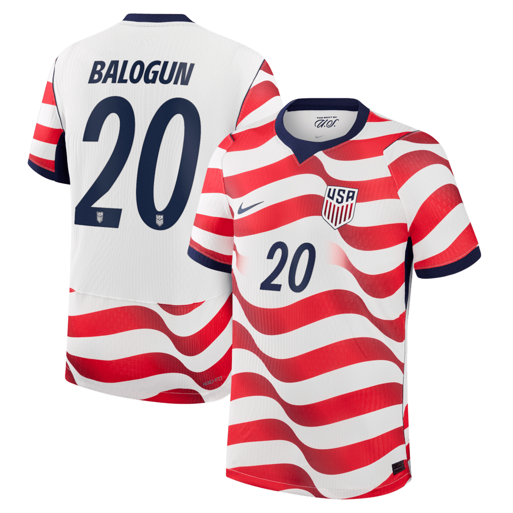Folarin Balogun 20 USMNT 2026 Home Match Jersey - White, Men