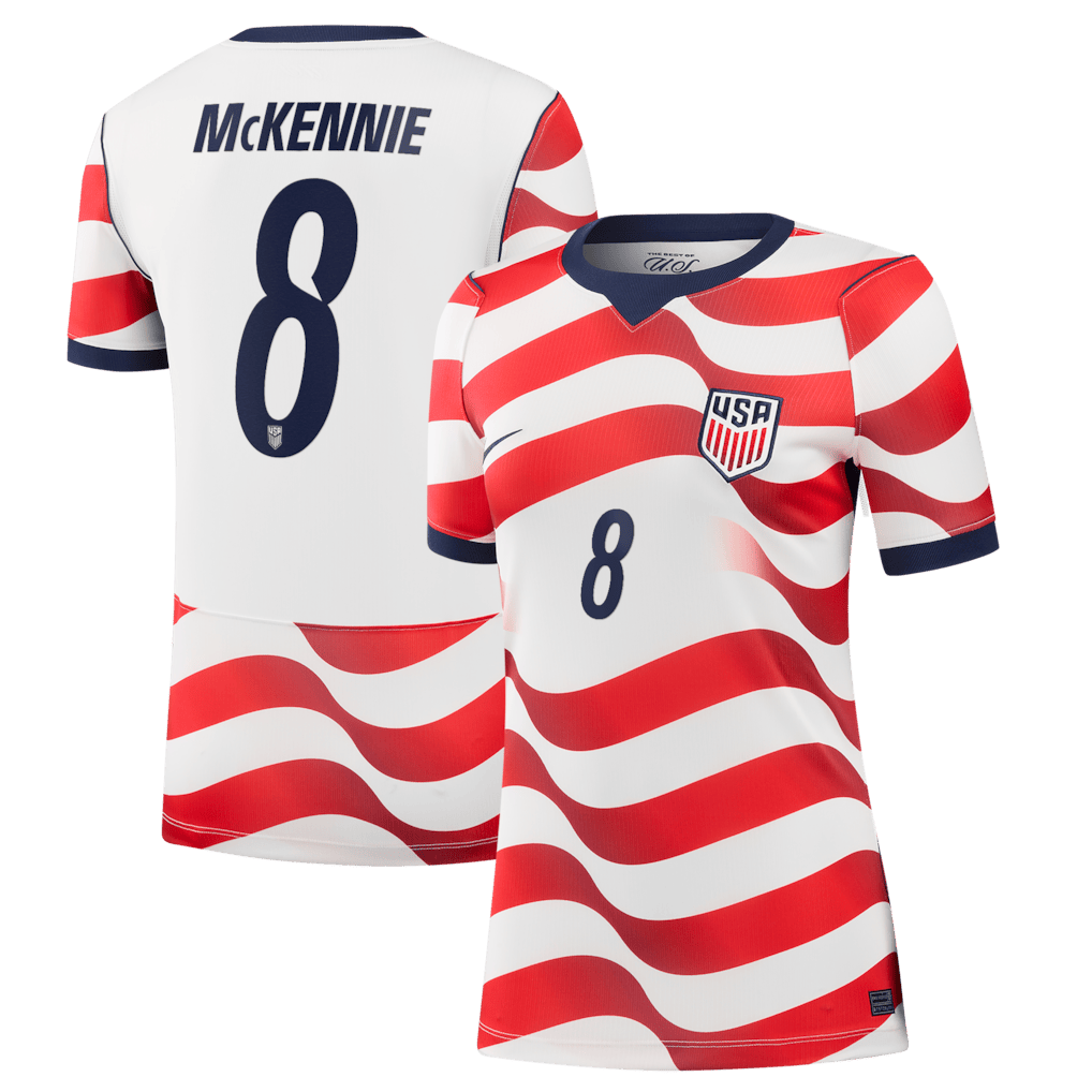 Weston McKennie 8 USMNT Women's 2026 Home Stadium Jersey - White