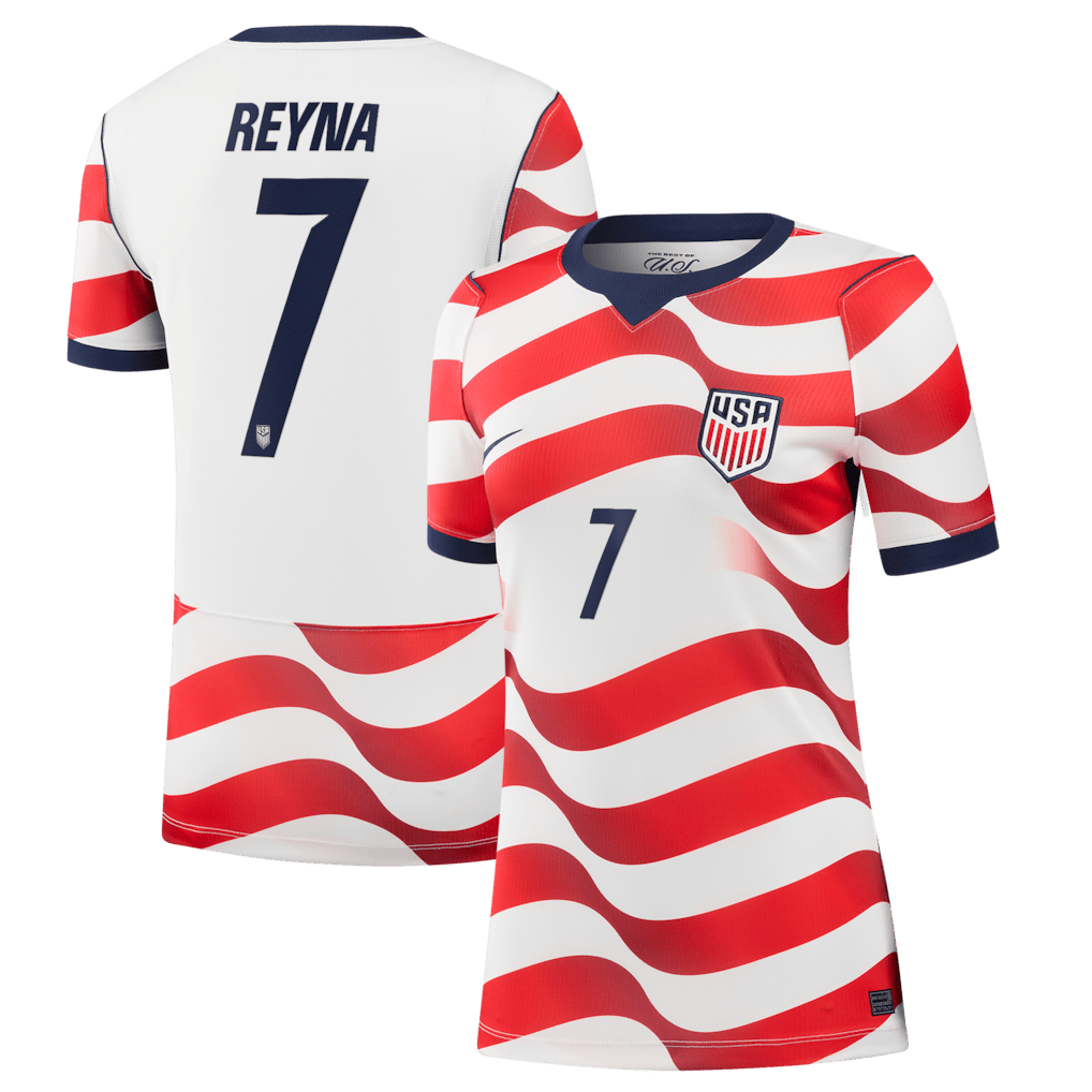 Giovanni Reyna 7 USMNT Women's 2026 Home Stadium Jersey - White