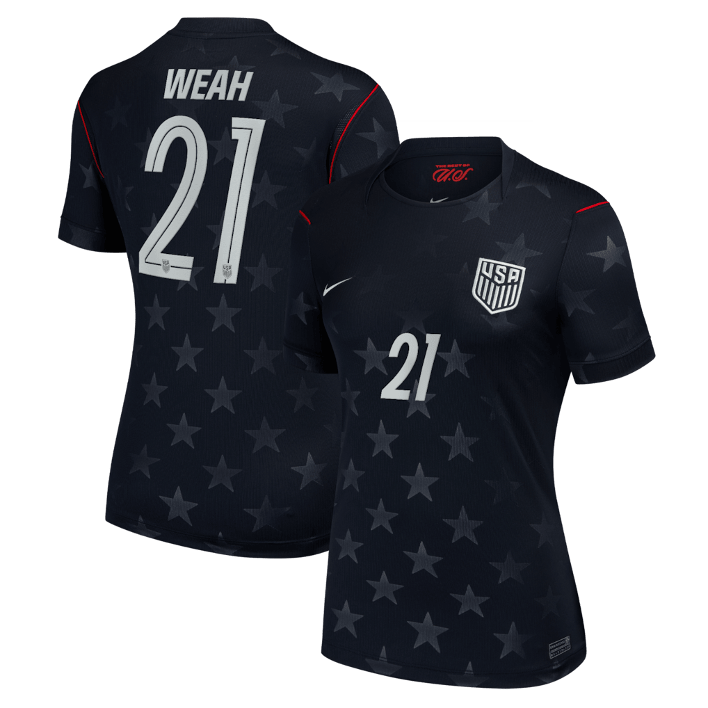 Timothy Weah 21 USMNT Women's 2026 Away Stadium Jersey - Blue
