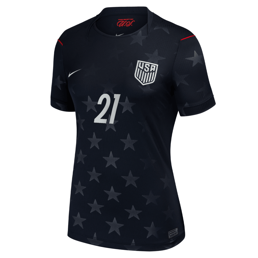 Timothy Weah 21 USMNT Women's 2026 Away Stadium Jersey - Blue