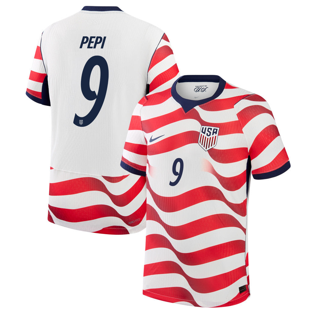 Ricardo Pepi 9 USMNT 2026 Home Match Jersey - White, Men