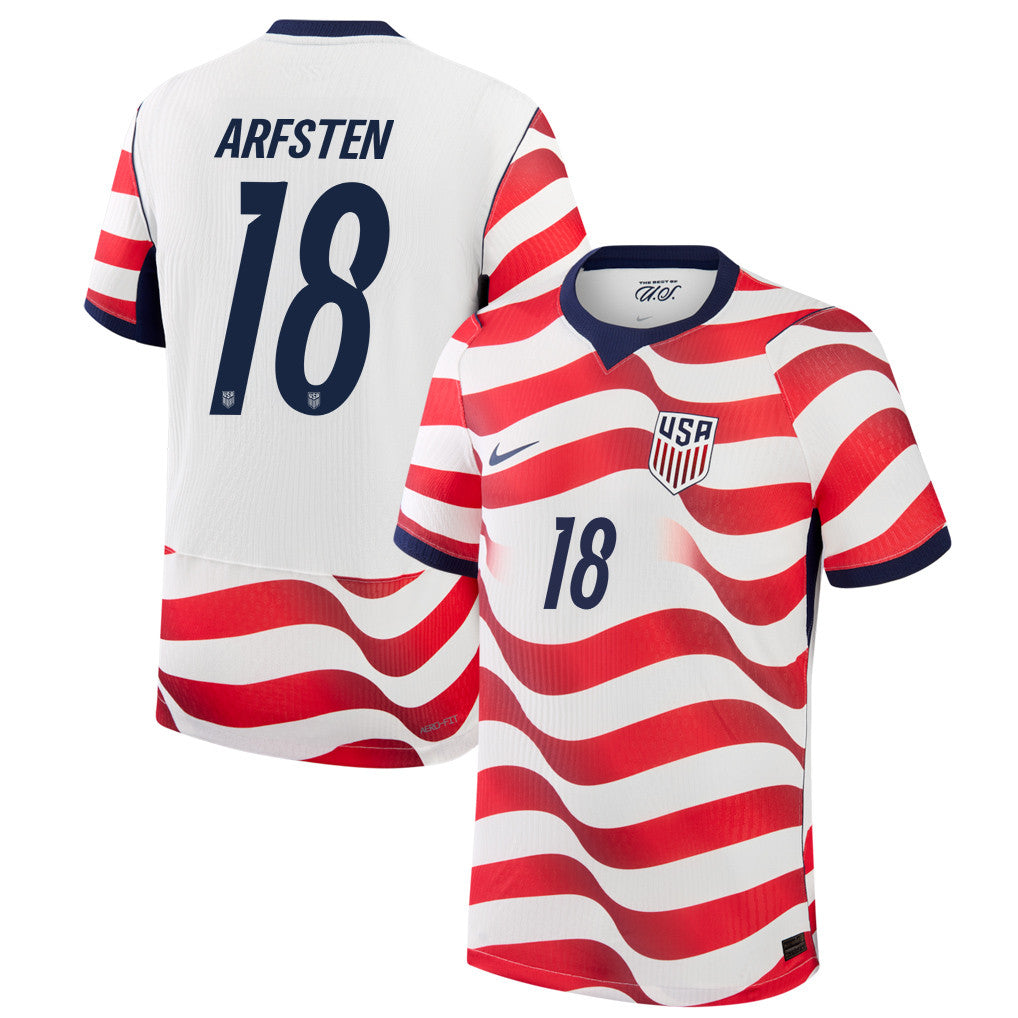 Max Arfsten 18 USMNT 2026 Home Match Jersey - White, Men