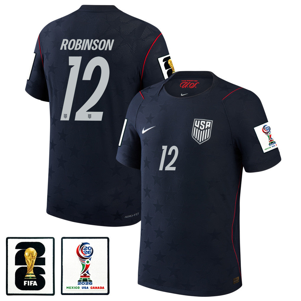 Miles Robinson 12 USMNT 2026 Away Match Jersey - Blue Men