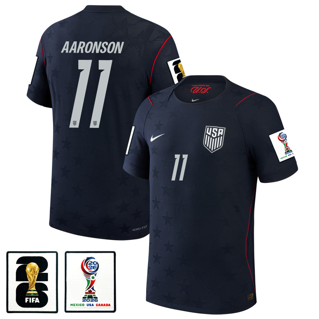 Brenden Aaronson 11 USMNT 2026 Away Match Jersey - Blue Men