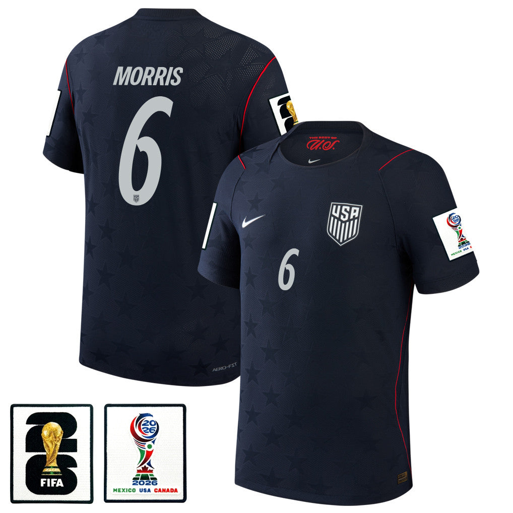 Aidan Morris 6 USMNT 2026 Away Match Jersey - Blue Men