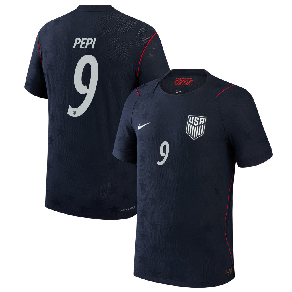 Ricardo Pepi 9 USMNT 2026 Away Match Jersey - Blue Men