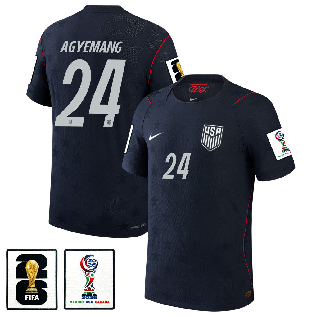 Patrick Agyemang 24 USMNT 2026 Away Match Jersey - Blue Men