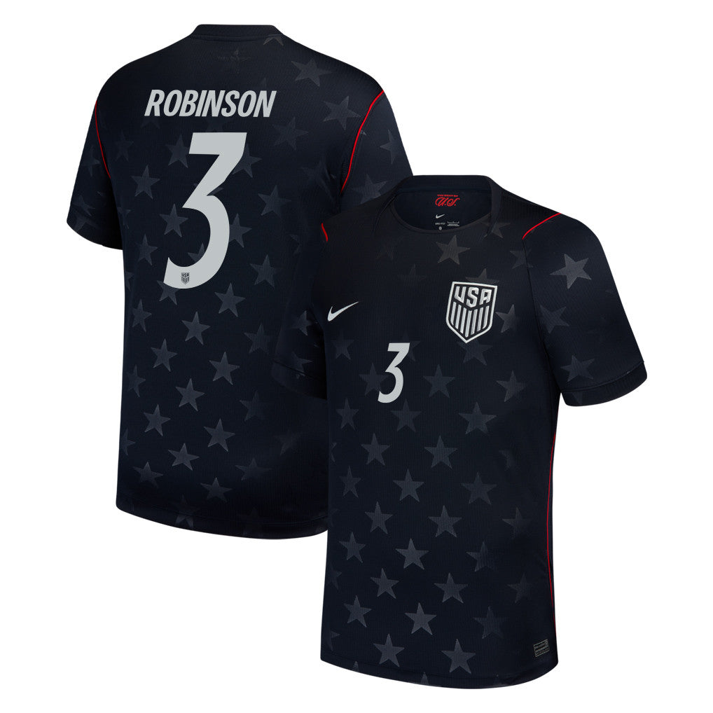 Antonee Robinson 3 USMNT 2026 Away Stadium Game Jersey - Blue Men
