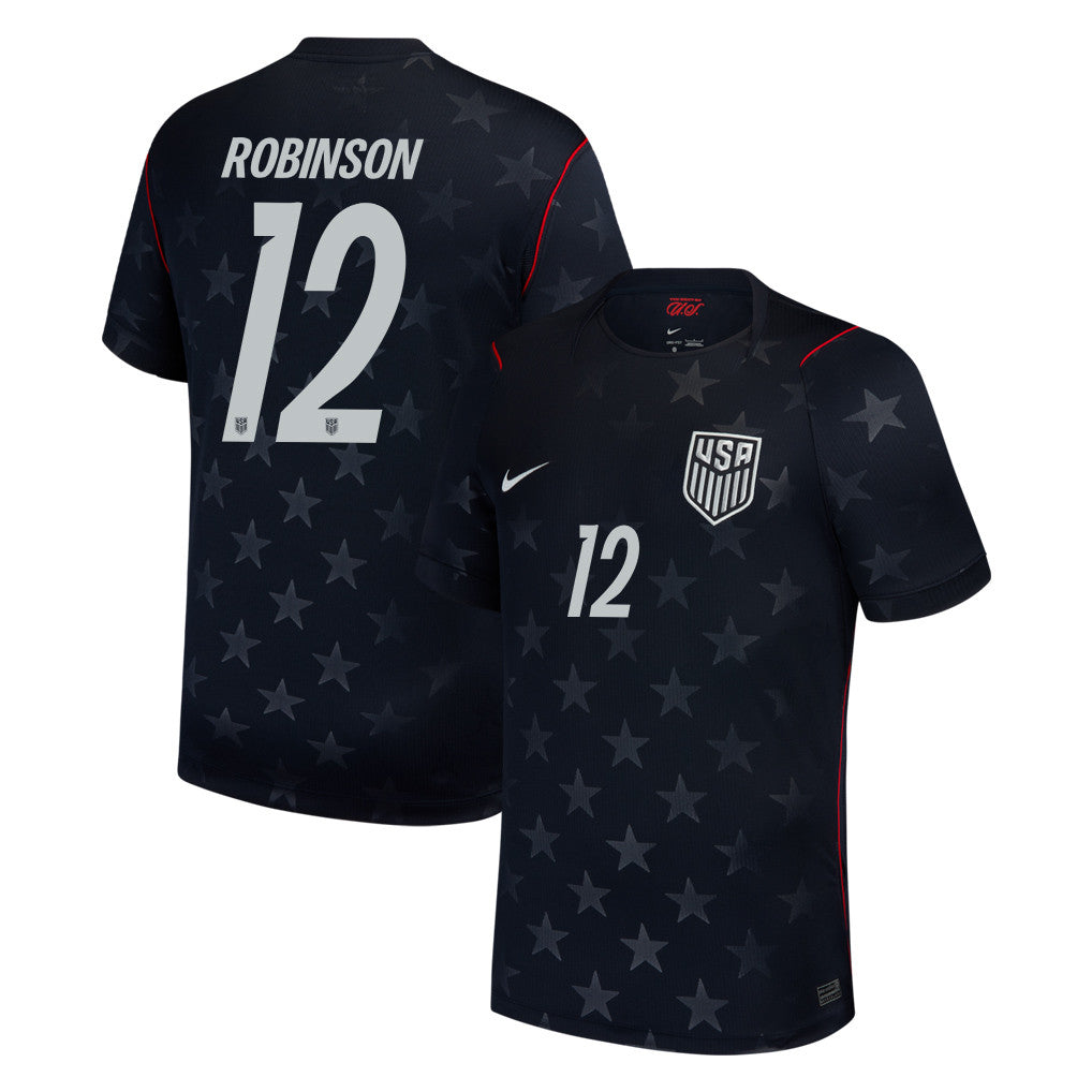 Miles Robinson 12 USMNT 2026 Away Stadium Game Jersey - Blue Men
