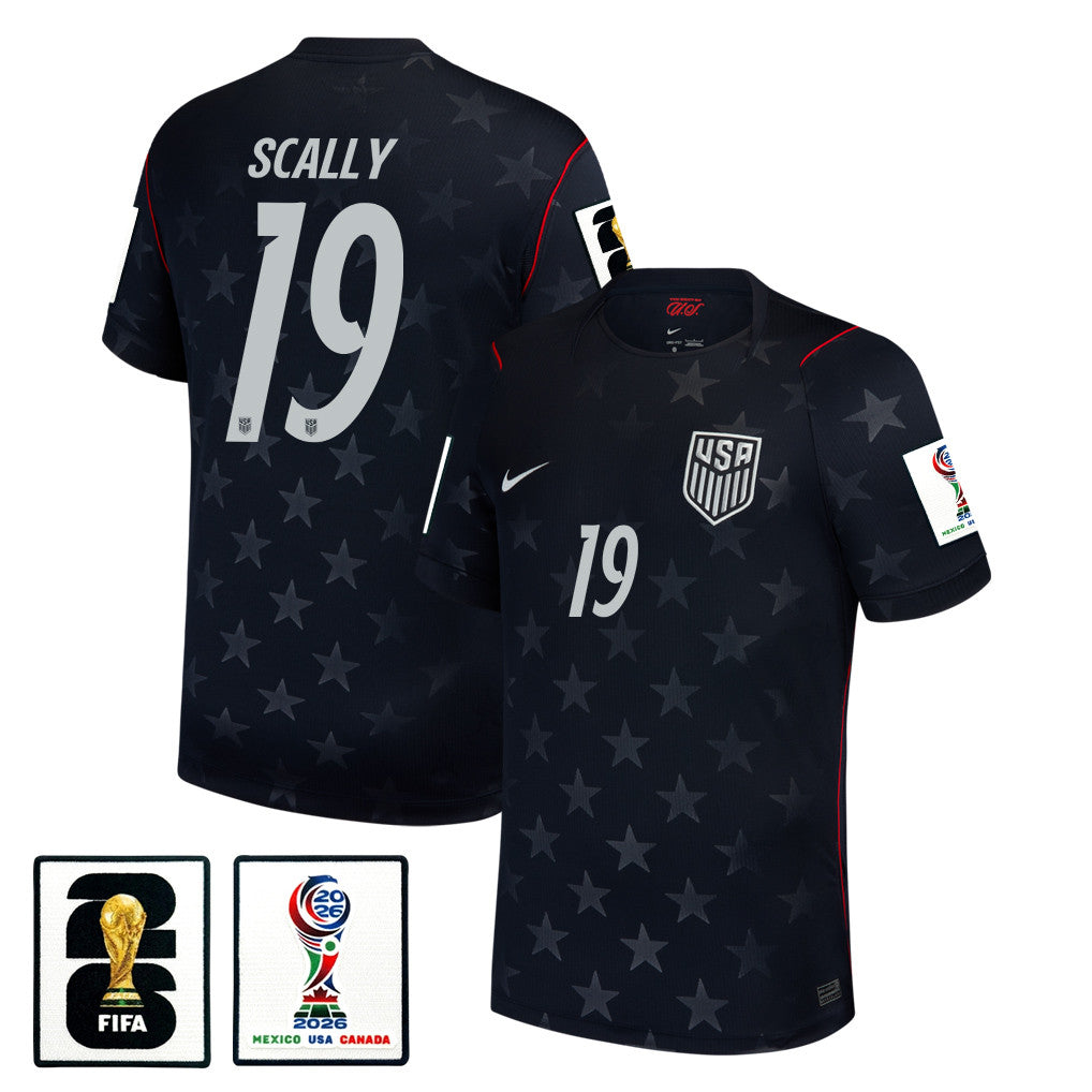 Joe Scally 19 USMNT 2026 Away Stadium Game Jersey - Blue Men