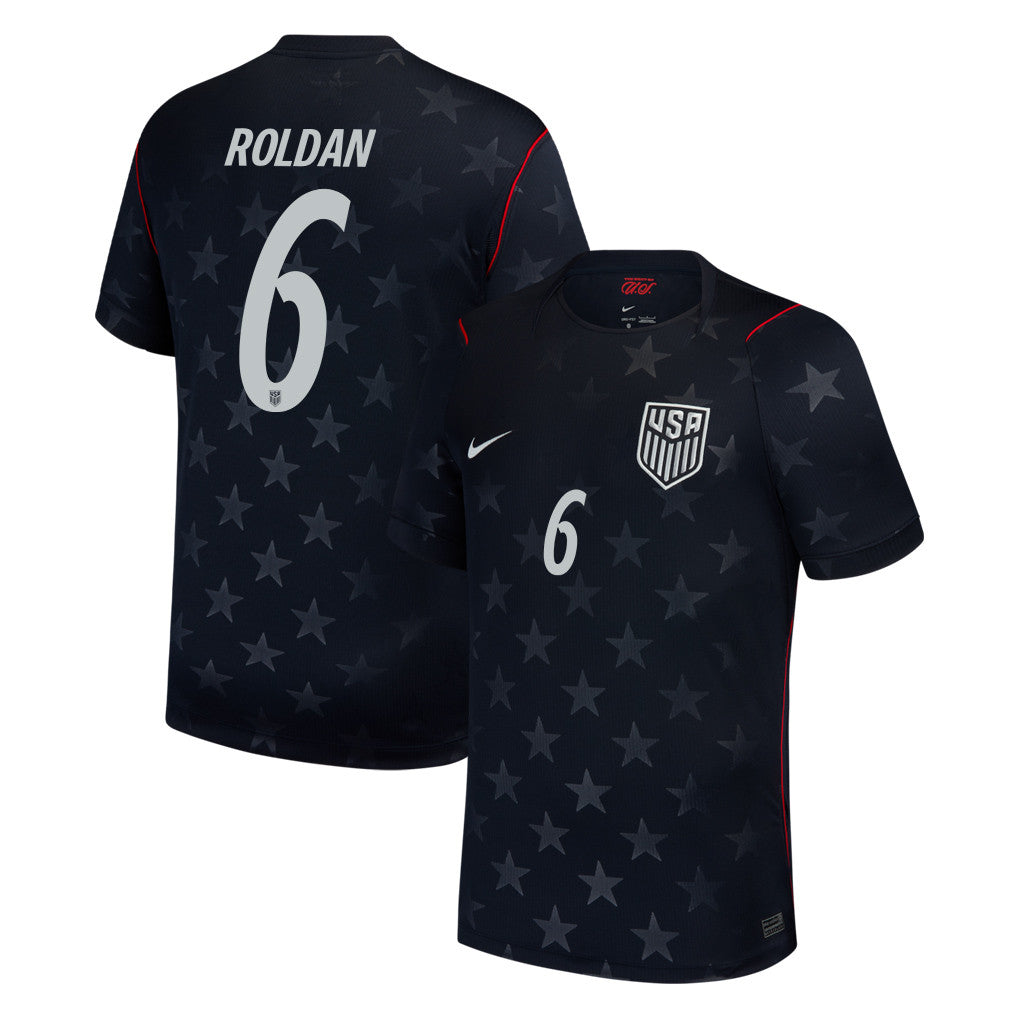 Cristian Roldan 6 USMNT 2026 Away Stadium Game Jersey - Blue Men
