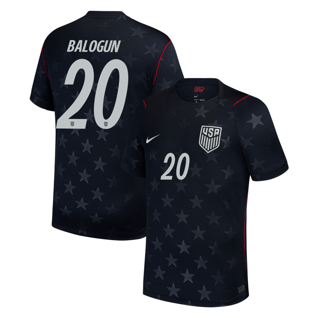 Folarin Balogun 20 USMNT 2026 Away Stadium Game Jersey - Blue Men