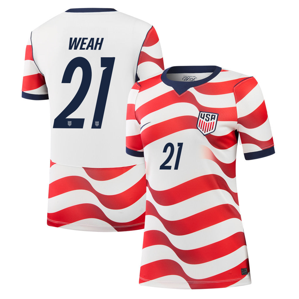 Timothy Weah 21 USMNT 2026 Women's Home Jersey - White