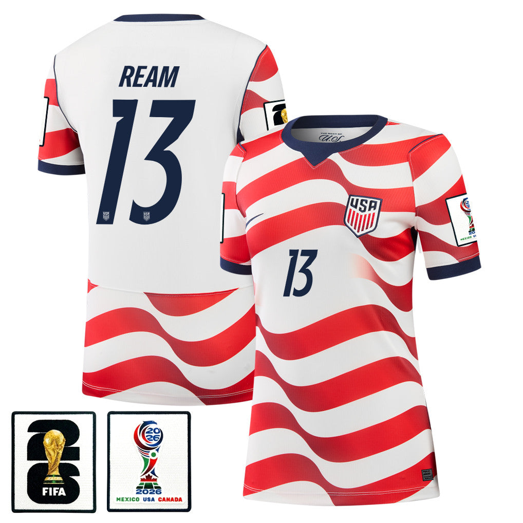 Tim Ream 13 USMNT 2026 Women's Home Jersey - White