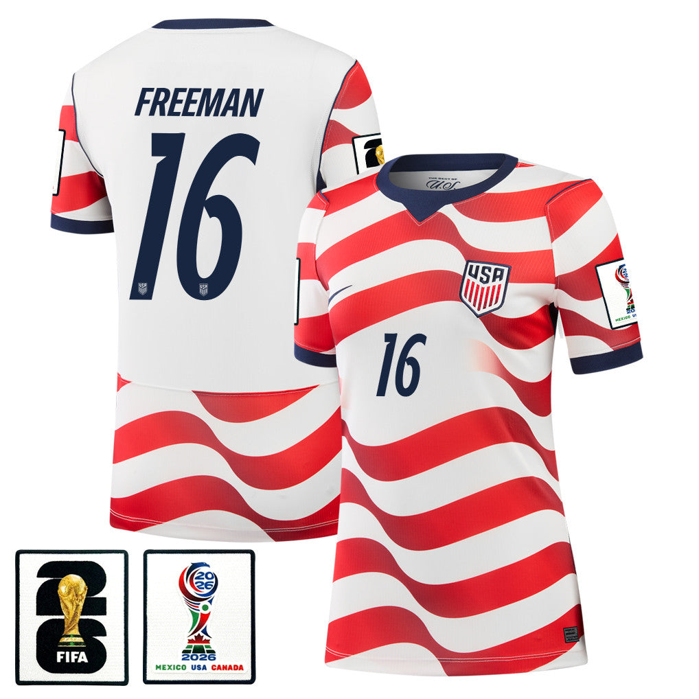 Alex Freeman 16 USMNT 2026 Women's Home Jersey - White