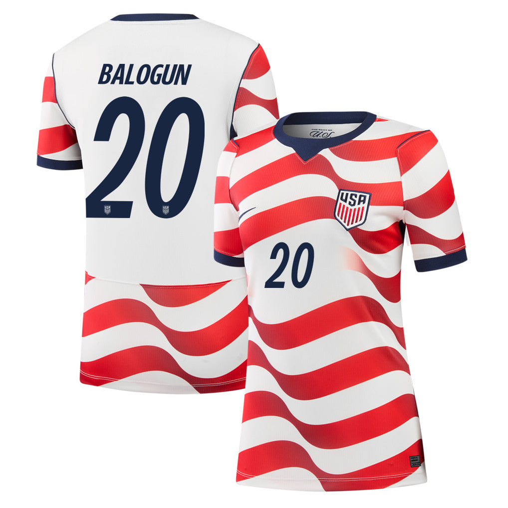 Folarin Balogun 20 USMNT 2026 Women's Home Jersey - White