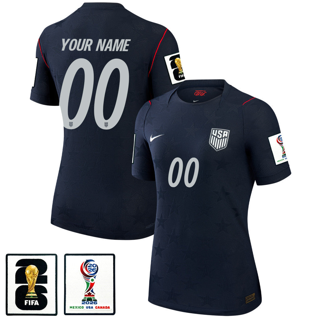 USMNT 2026 Women's Away Match Jersey - Personalized - Black