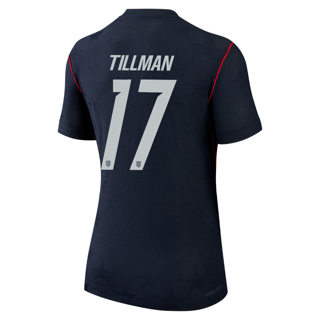 Malik Tillman 17 USMNT 2026 Women's Away Match Jersey - Black