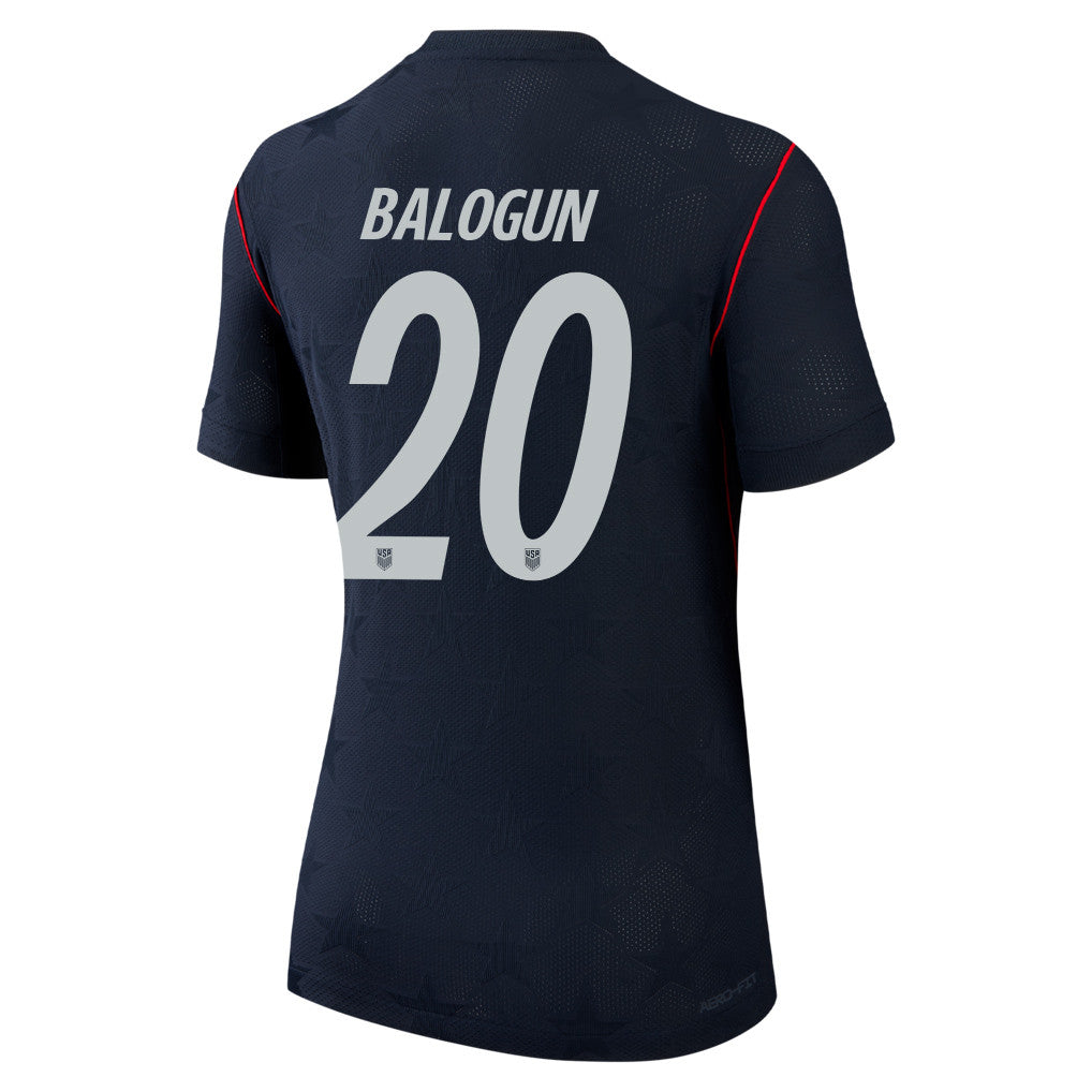 Folarin Balogun 20 USMNT 2026 Women's Away Match Jersey - Black
