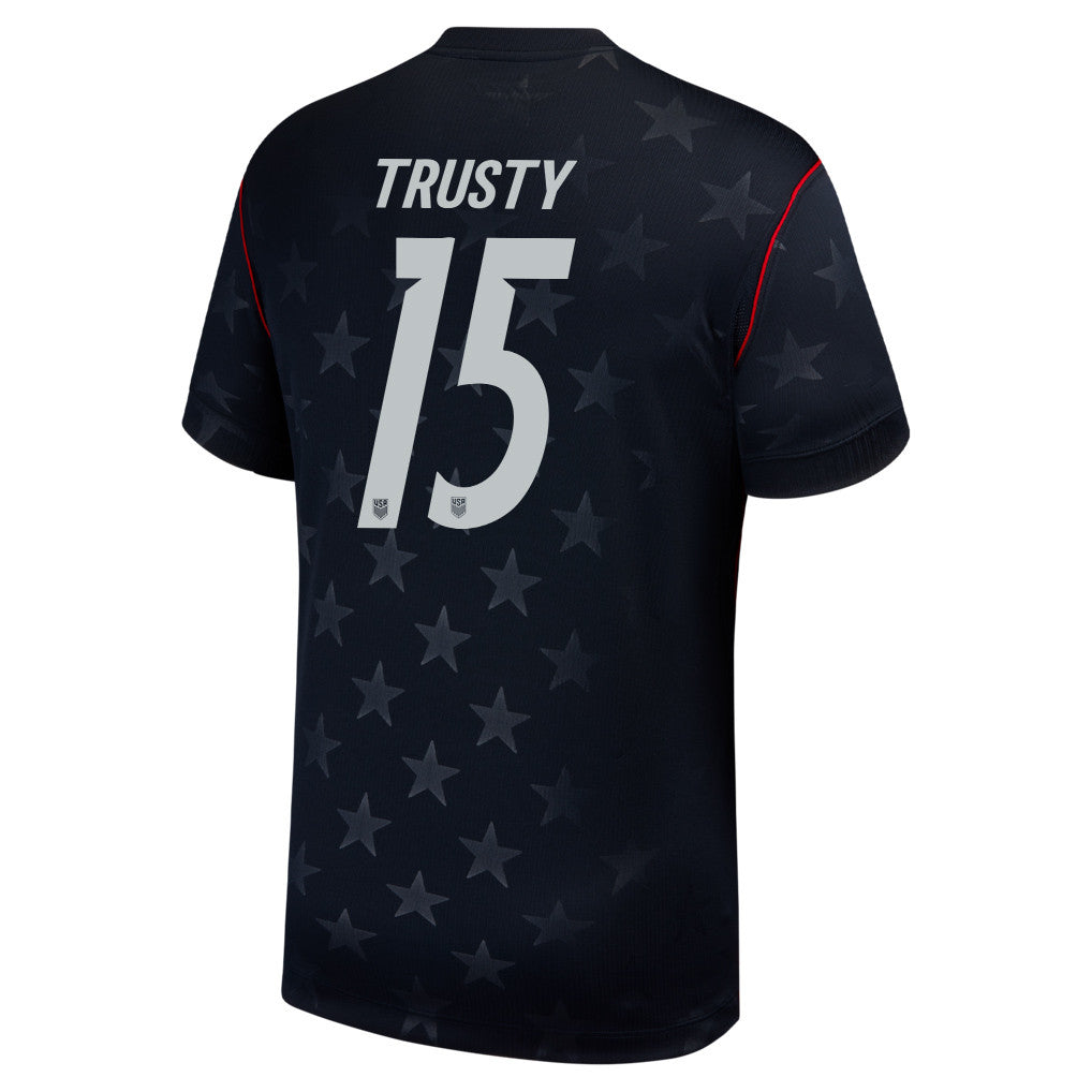 Auston Trusty 15 USMNT 2026 Away Stadium Game Jersey - Blue Men