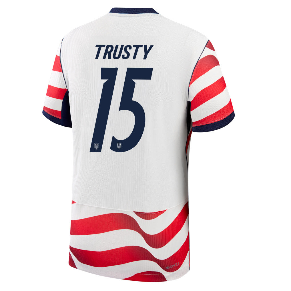 Auston Trusty 15 USMNT 2026 Home Match Jersey - White, Men