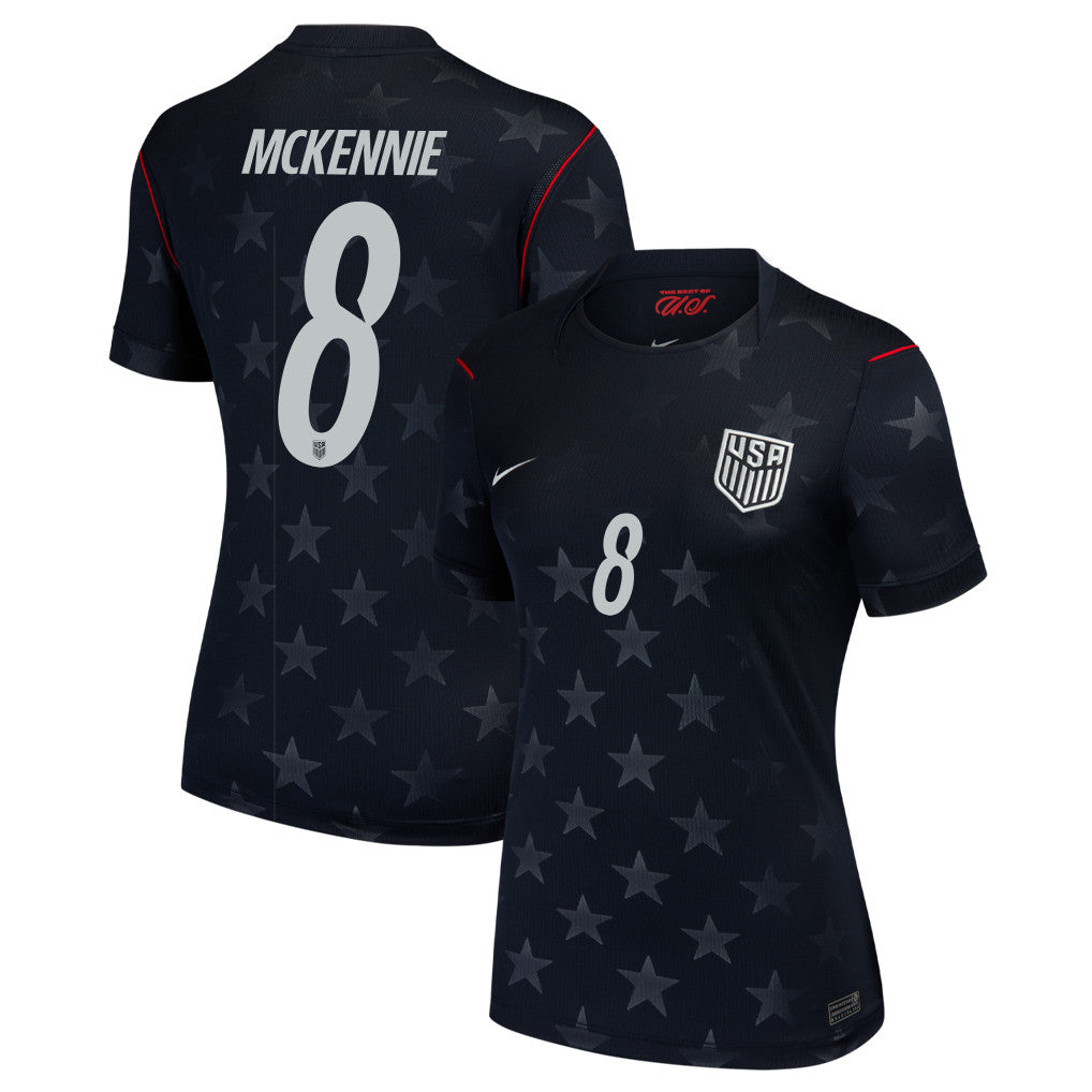 Weston McKennie 8 USMNT 2026 Women's Away Stadium Game Jersey - Black