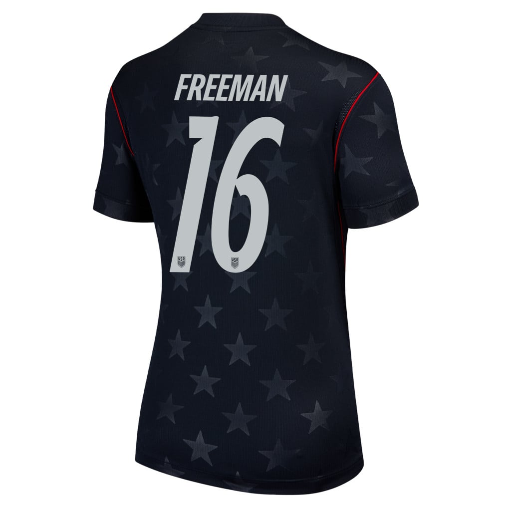 Alex Freeman 16 USMNT 2026 Women's Away Stadium Game Jersey - Black