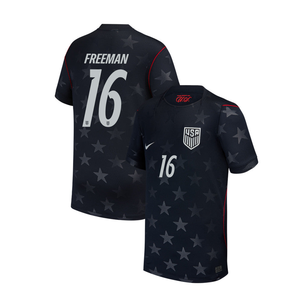 Alex Freeman 16 USMNT Youth 2026 Away Stadium Jersey - Blue