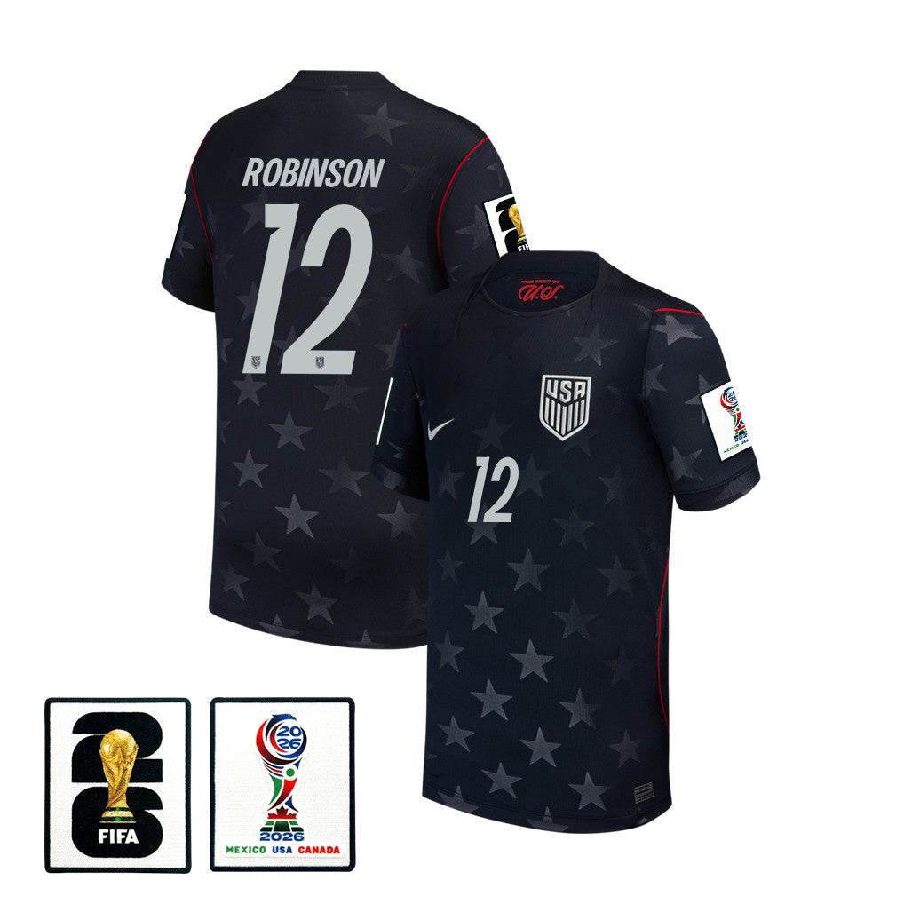 Miles Robinson 12 USMNT Youth 2026 Away Stadium Jersey - Blue