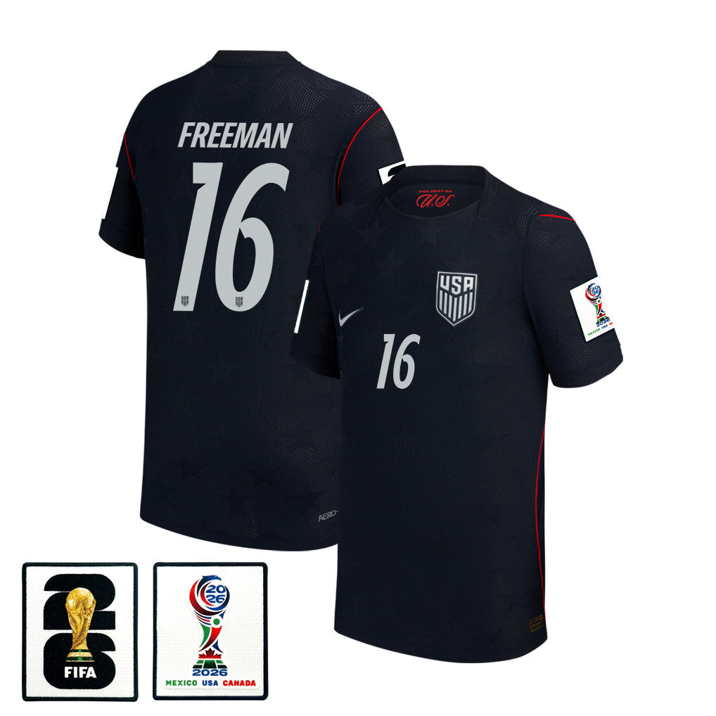 Alex Freeman 16 USMNT Youth 2026 Away Match Jersey - Blue