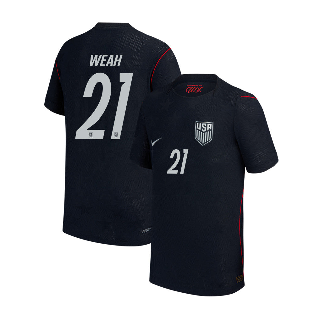 Timothy Weah 21 USMNT Youth 2026 Away Match Jersey - Blue