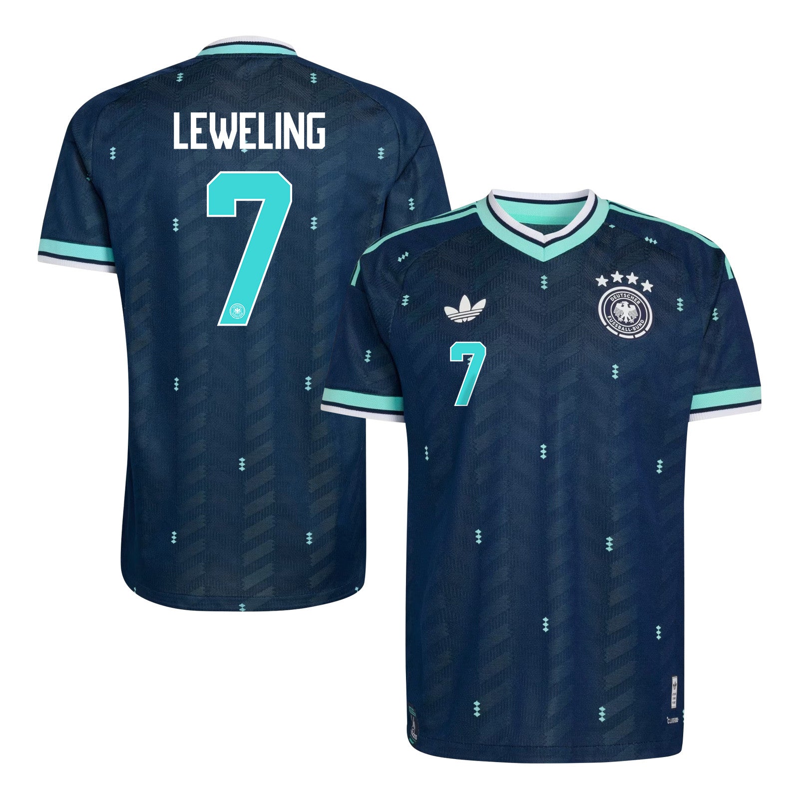 Jamie Leweling 7 Germany National Team 2026 Away Jersey - Navy, Men