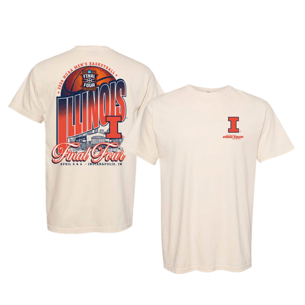 Illinois Fighting Illini 2026 Men's Basketball Final Four Bound Stadium T-Shirt - Natural