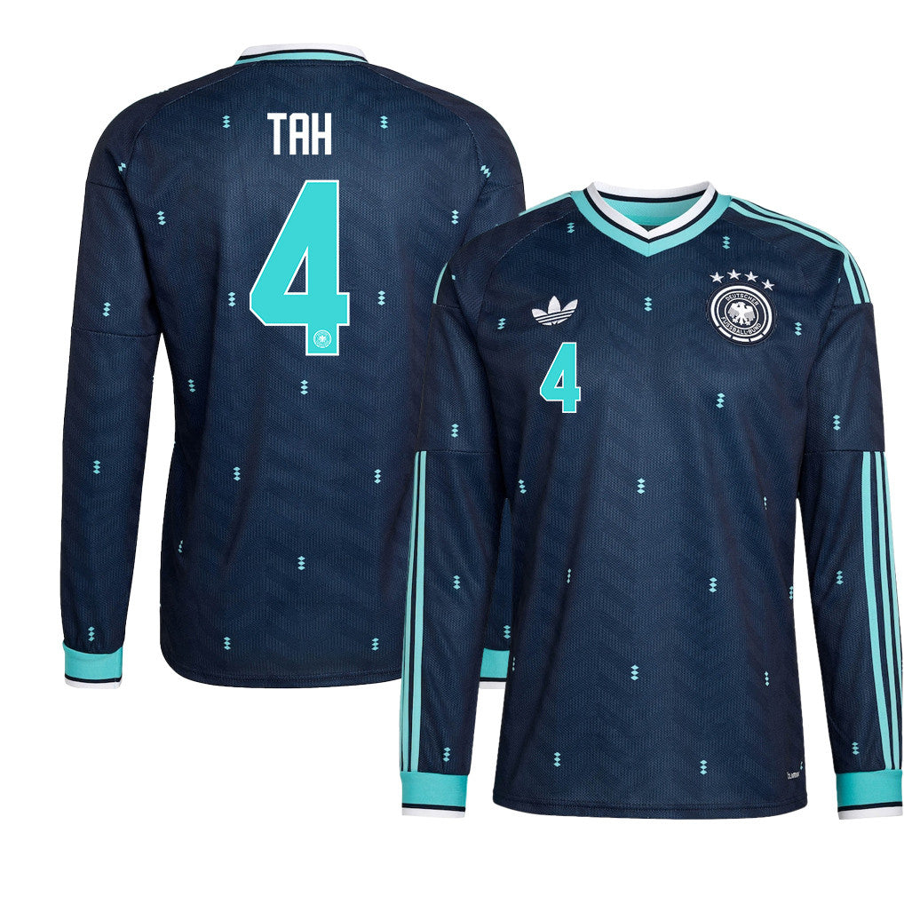 Jonathan Tah 4 Germany National Team 2026 Away Long Sleeve Jersey - Navy