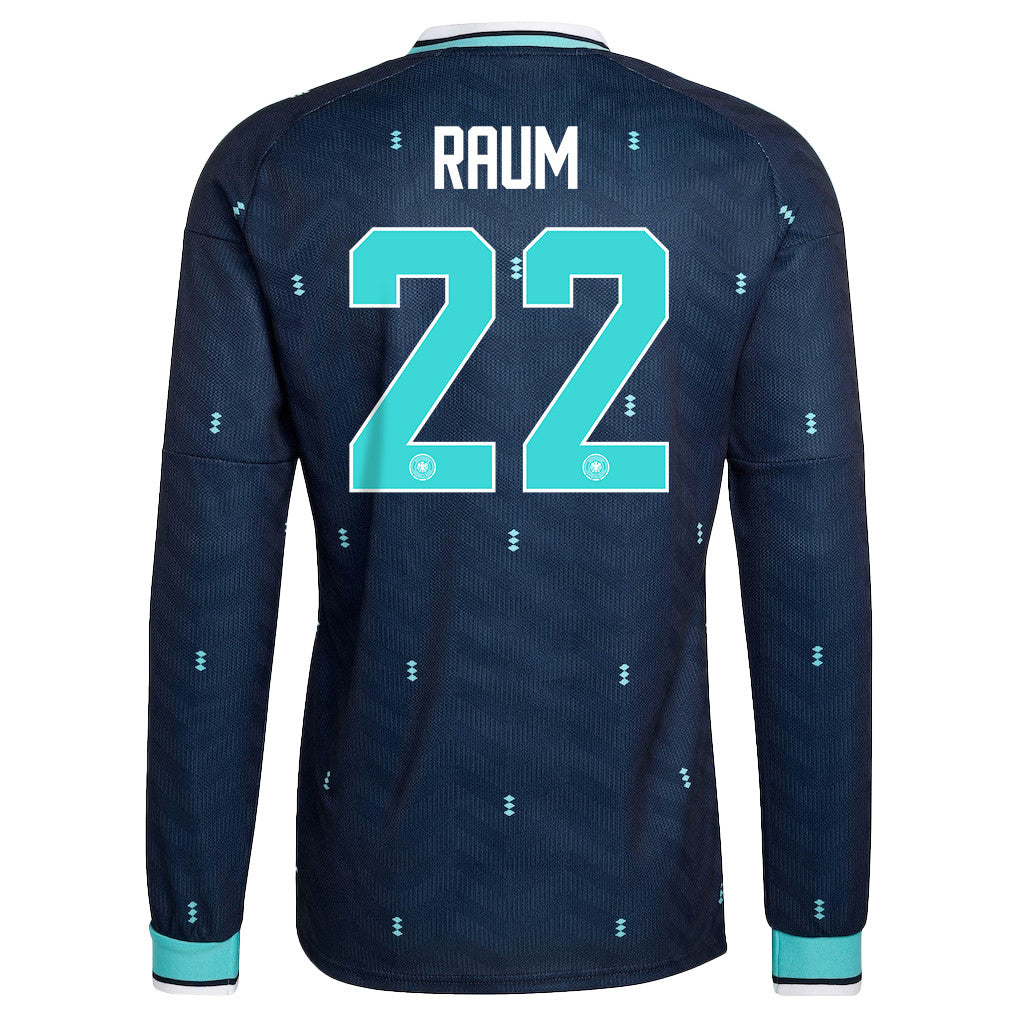 David Raum 22 Germany National Team 2026 Away Long Sleeve Jersey - Navy