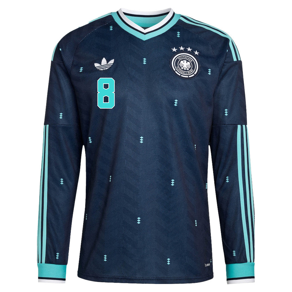 Leon Goretzka 8 Germany National Team 2026 Away Long Sleeve Jersey - Navy