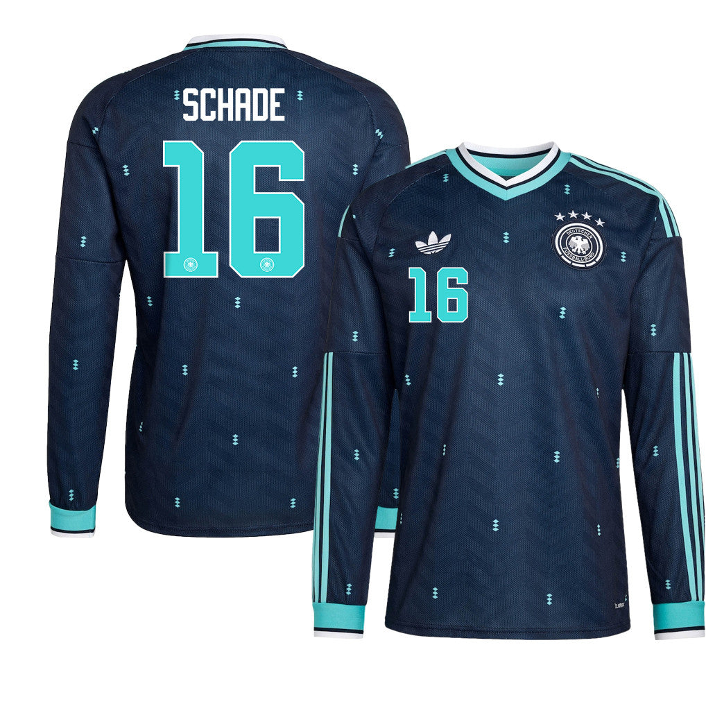 Kevin Schade 16 Germany National Team 2026 Away Long Sleeve Jersey - Navy